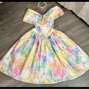 Vintage 1980’s floral chintz party dress &. Shoes